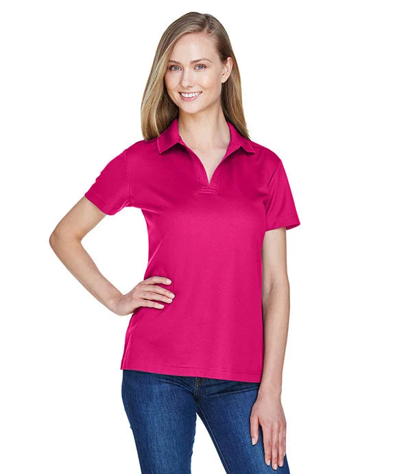 DG20W - Devon & Jones CrownLux Performance® Ladies Plaited Polo Shirt | Crown Raspberry