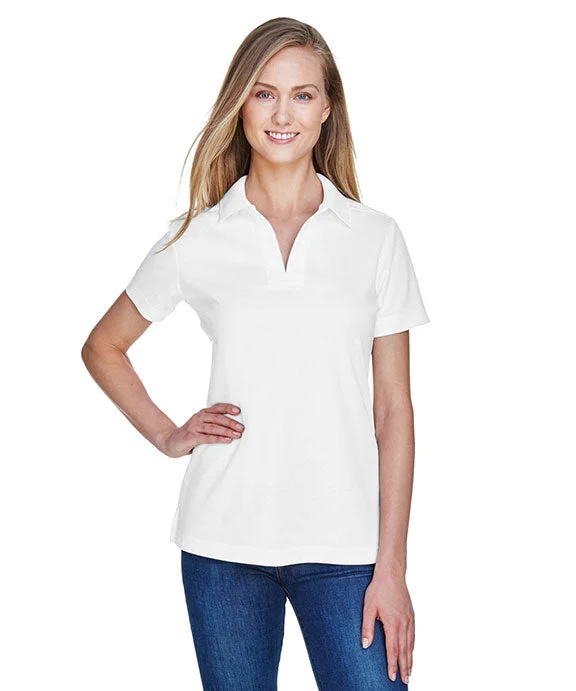 DG20W - Devon & Jones CrownLux Performance® Ladies Plaited Polo Shirt | White