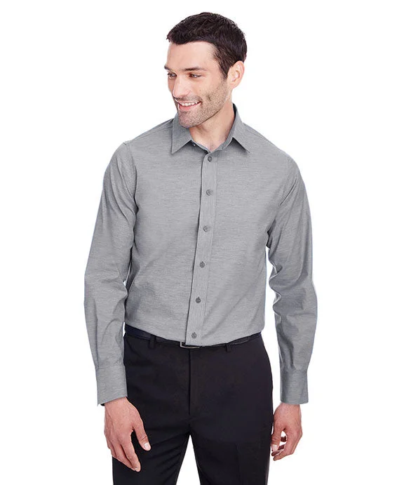 DG562 - Devon & Jones Mens Crown Collection™ Stretch Pinpoint Chambray Shirt | Graphite