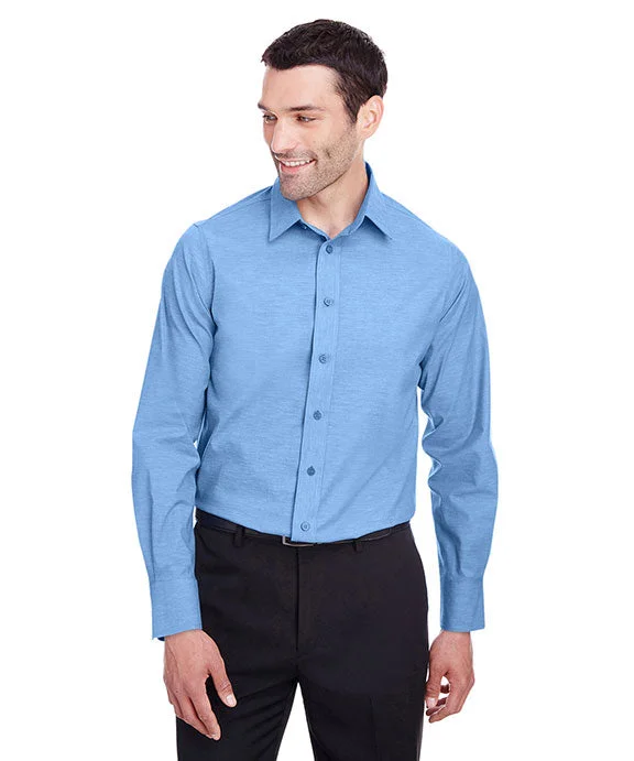 DG562 - Devon & Jones Mens Crown Collection™ Stretch Pinpoint Chambray Shirt