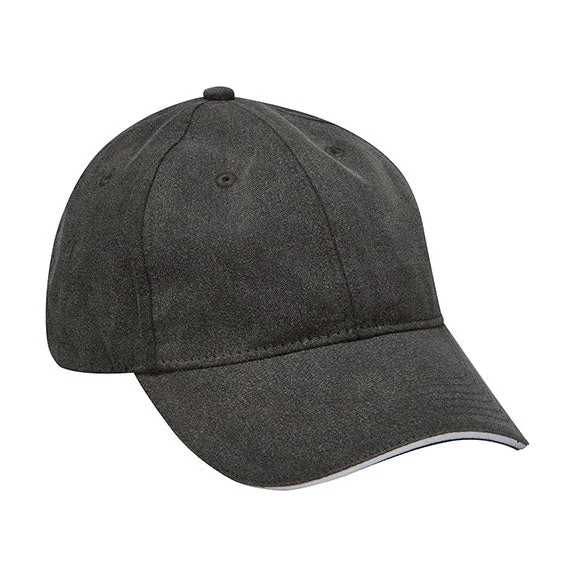 LP107 - Adams Icon Semi-Structured Sandwich Visor Cap | Black/White