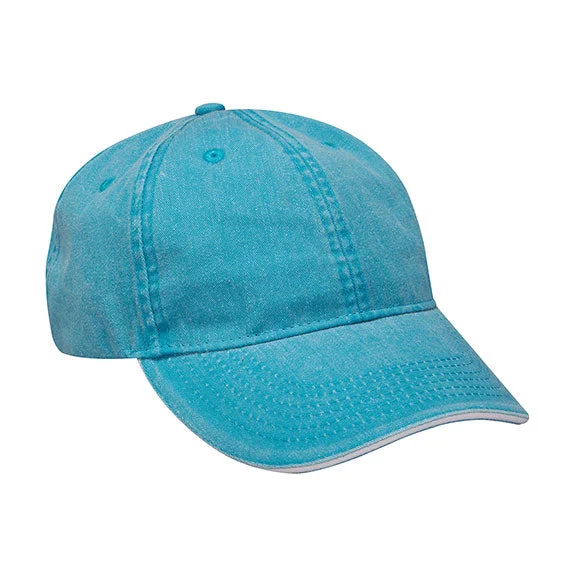 LP107 - Adams Icon Semi-Structured Sandwich Visor Cap | Caribbean Blue/White