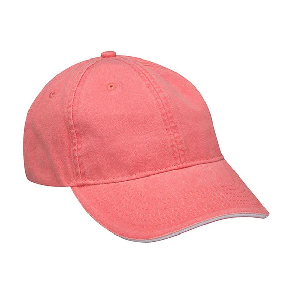 LP107 - Adams Icon Semi-Structured Sandwich Visor Cap | Coral/White