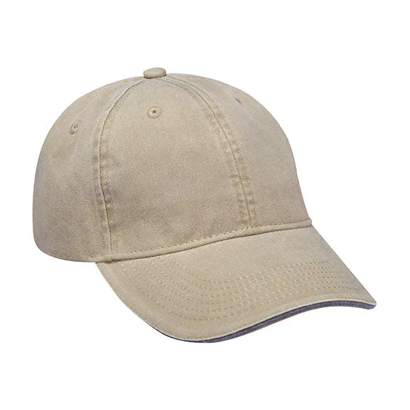 LP107 - Adams Icon Semi-Structured Sandwich Visor Cap | Khaki Black