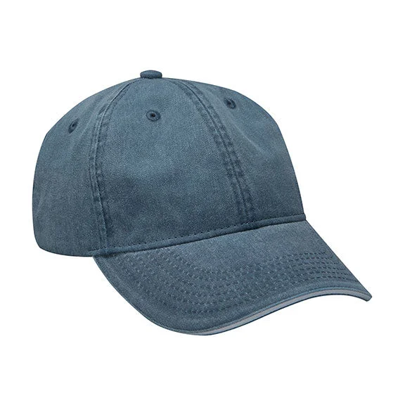 LP107 - Adams Icon Semi-Structured Sandwich Visor Cap | Midnight Blue/White