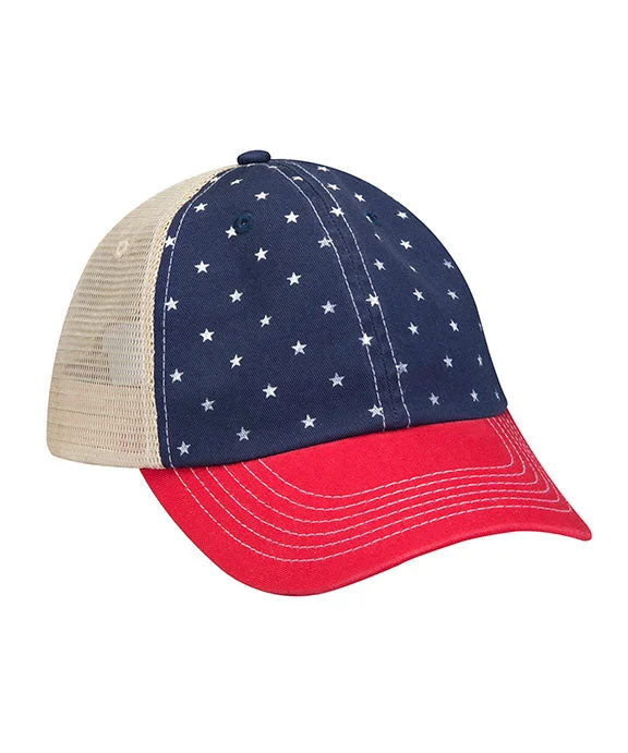 VB101 - Adams Vibe Cap | Navy/Red Patriotic