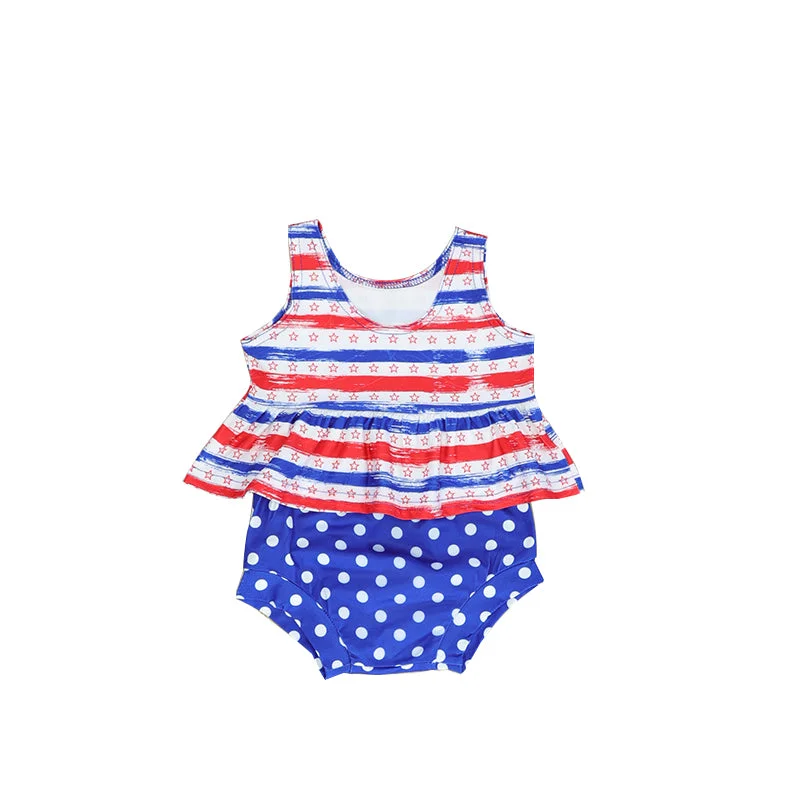 GBO0234 pre-order baby girl 4th of July patriotic bummies sets