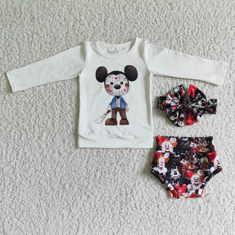 Halloween Cartoon tops Bummie Set LR0032