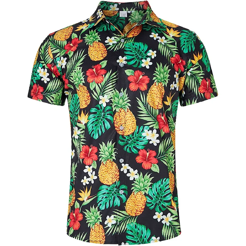 Floral Pineapple Funny Hawaiian Shirt