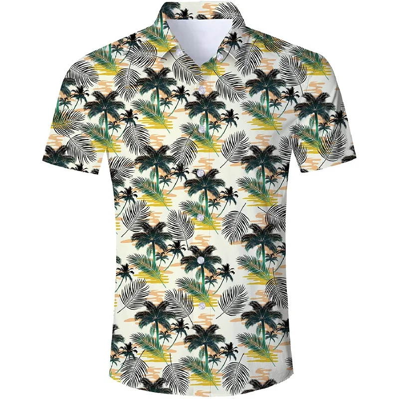 Hawaii Palm Leaf Funny Hawaiian Shirt