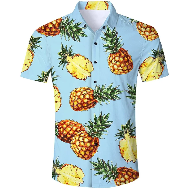 Light Green Pineapple Funny Hawaiian Shirt