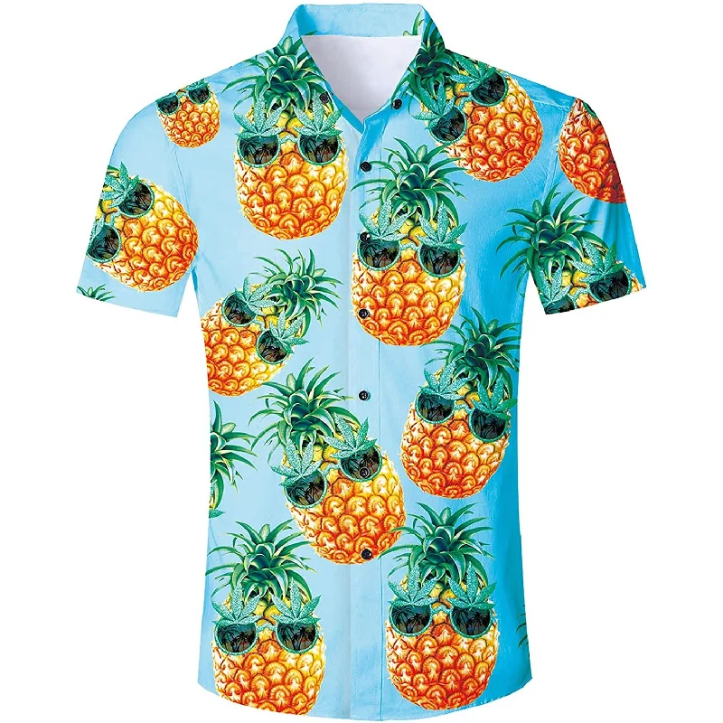 Pineapple Sunglasses Weed Funny Hawaiian Shirt