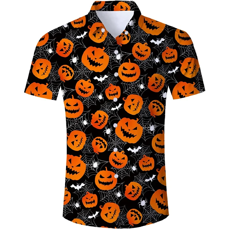 Spider Pumpkin Bat Funny Hawaiian Shirt