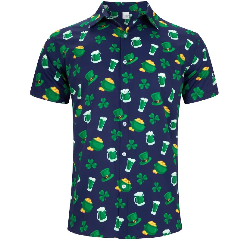 St Patrick's Navy Funny Hawaiian Shirt