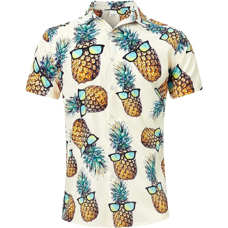 Sunglasses Pineapple Yellow Funny Hawaiian Shirt