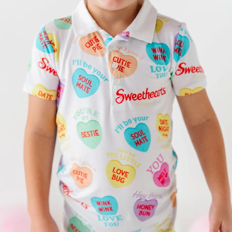 Sweethearts® Colorful Candy Heart Bamboo Polo