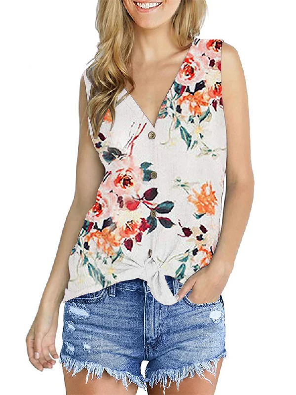 V-Neck Sleeveless T-Shirt