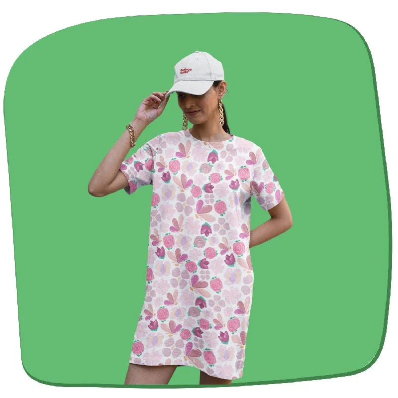 Floral - Women's T-Shirt Dress