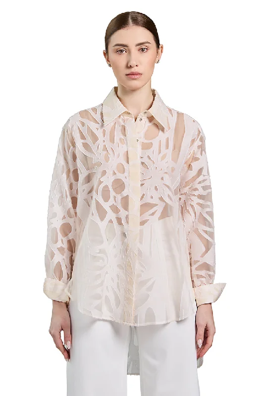 Silk Button-Front Blouse