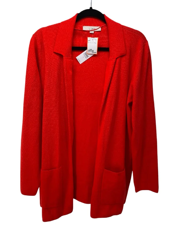 Loft Misses Size Large Red New With Tags Cardigan