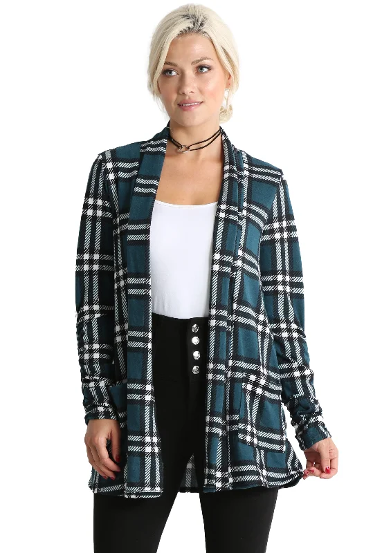 Teal - Ivory Plaid