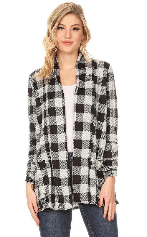 Black - Heather Grey Plaid