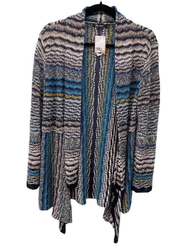 nic + zoe Misses Size Large Grey Multi Cardigan