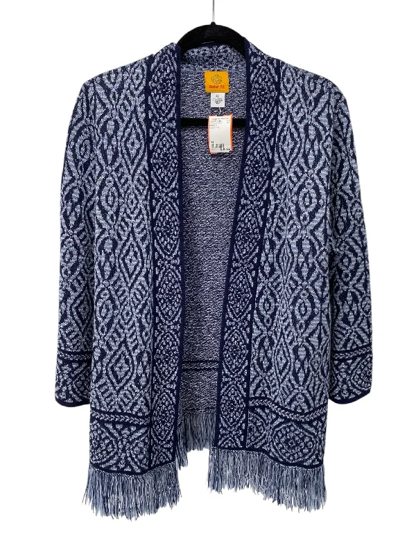 Ruby Rd Misses Size XL Navy Print Cardigan