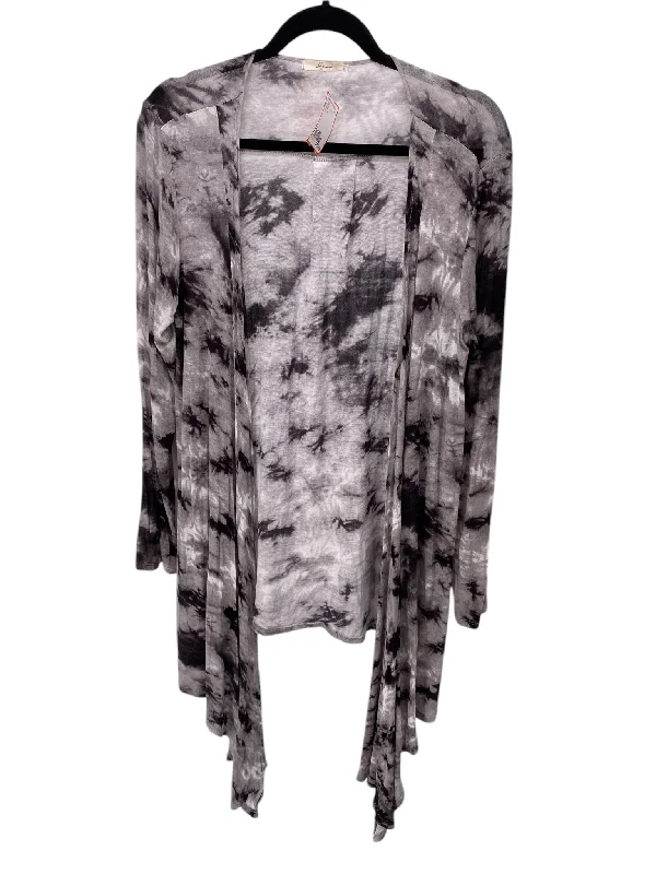 Soprano Misses Size Large Grey Print Cardigan