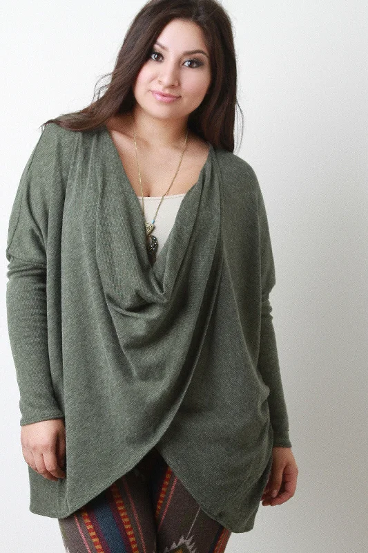 Draping Tulip Dolman Convertible Cardigan Top