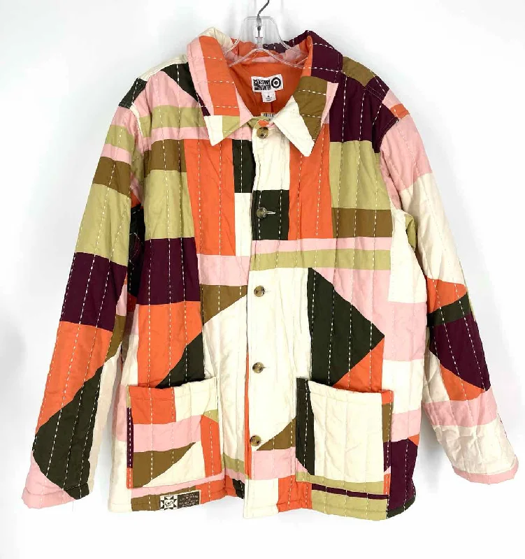 Target Size XL Wine/Multi Color Block Stitched Coats Coat