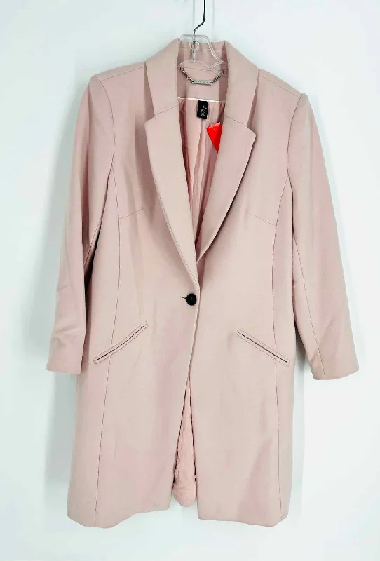 White House Black Market Size M Lt Pink Solid Coats Coat