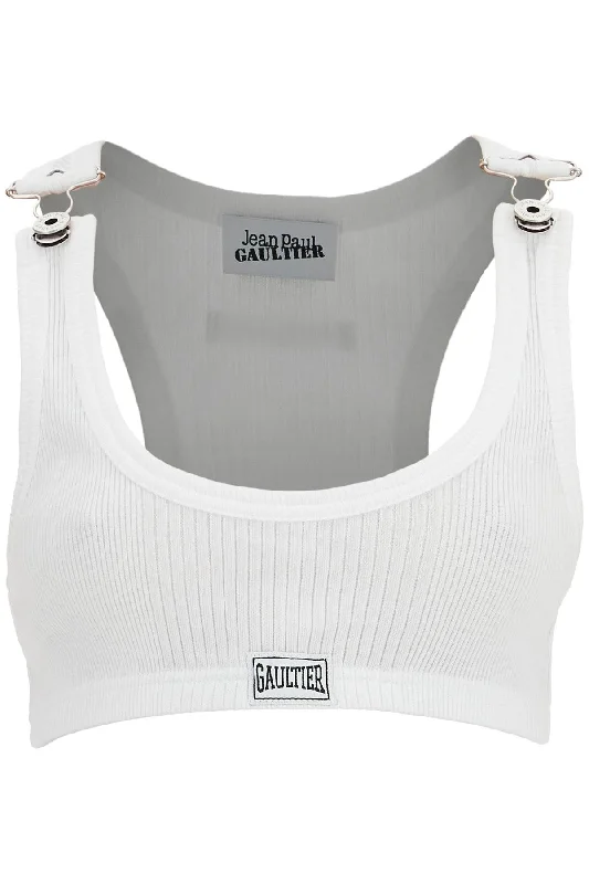 Jean Paul Gaultier Women's Cropped Tank Top With Overall-Style