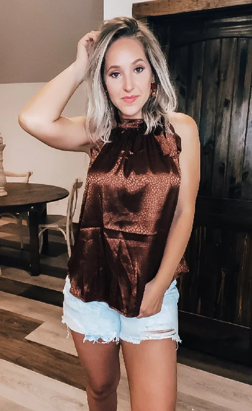 Brown Palm Cami Tank