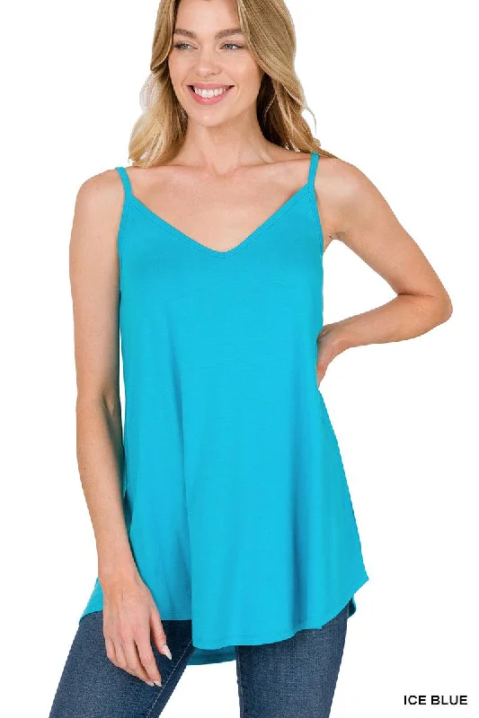 Reversible Spaghetti Strap Tank (Ice Blue)