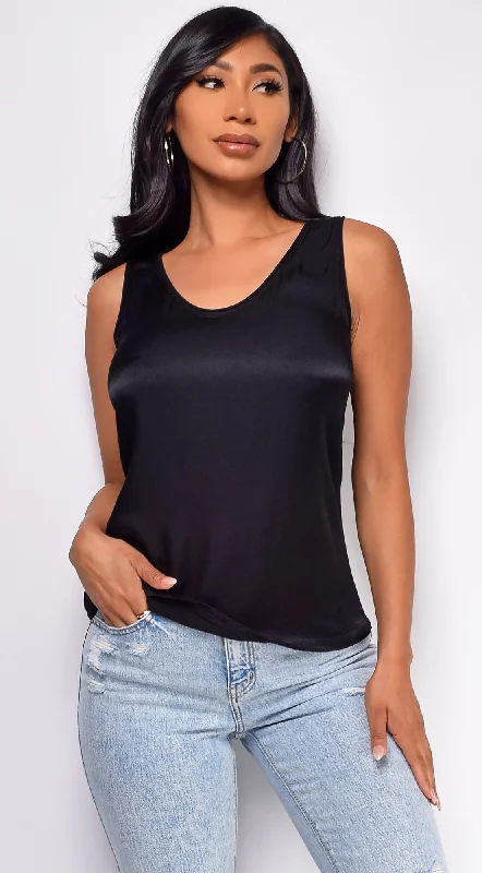 Yente Black Tank Top