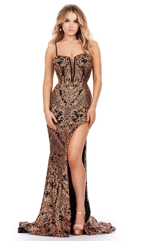 Ashley Lauren 11464 - Sequin Ornate Prom Dress