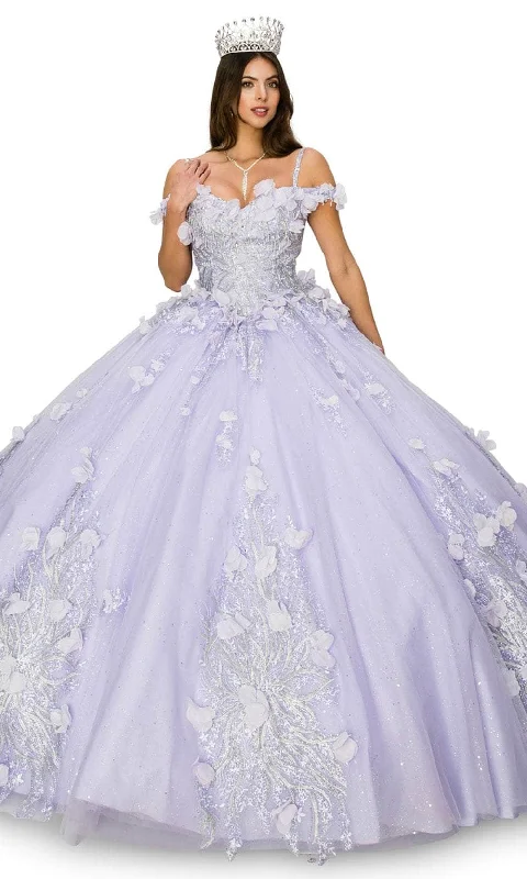 Cinderella Couture 8061J - Floral Off Shoulder Ballgown