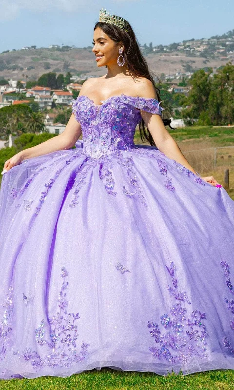 Cinderella Couture 8111J - Butterfly Embellished Glitter Ballgown