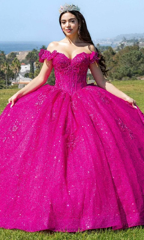 Cinderella Couture 8120J - Off-Shoulder Beaded Ballgown