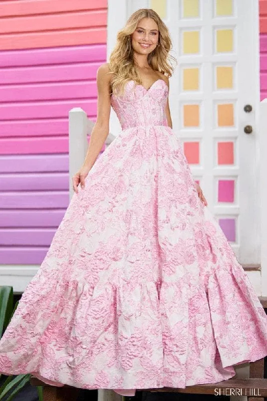 Sherri Hill 56055 - Floral Sweetheart Ballgown