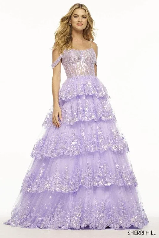 Sherri Hill 56104 - Sequined Corset Ballgown