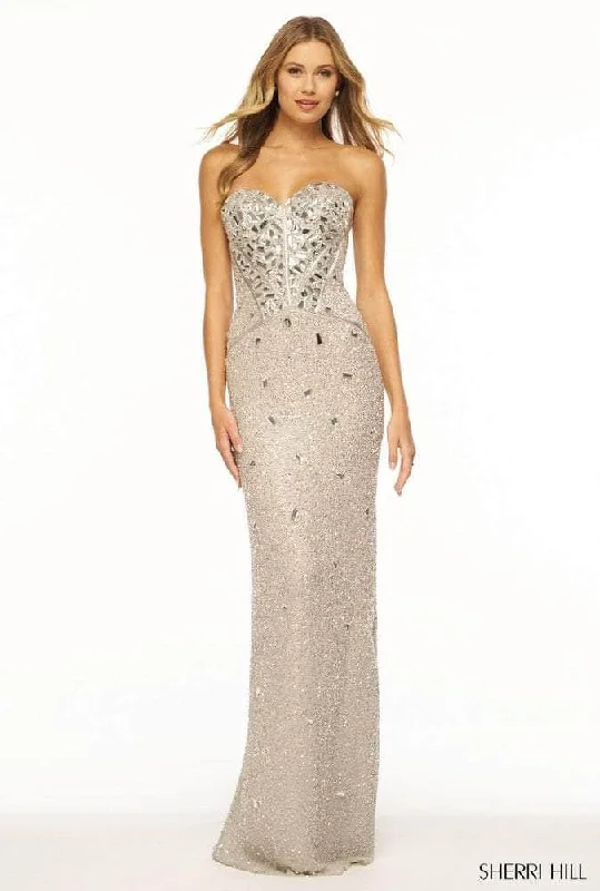 Sherri Hill 56175 - Strapless Cut Glass Embellished Prom Dress