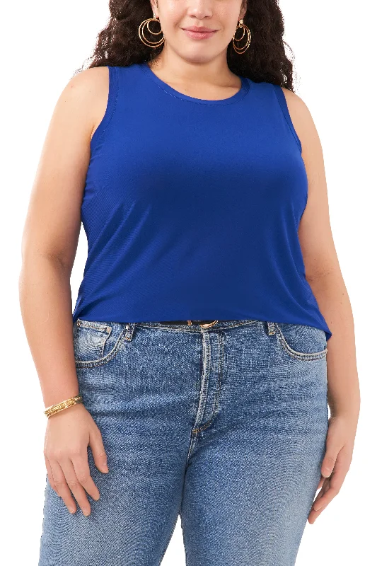 Plus-Size Keyhole Back Tank Top